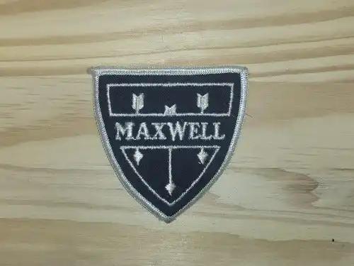 Maxwell Arrow Shield Logo Patch Crest Vintage New Old Stock EXC Item Auto relic has been stored for decades and measures 3.25 inches wide and the length is 2 inches