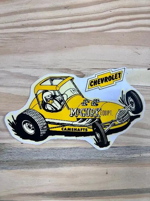 McGurk CAMSHAFTS Chevrolet hot rod decal mint NOS bowtie What detail this item has!  Measuring approximately 7 inches x 4 inches. Great for any CHEVROLET collector