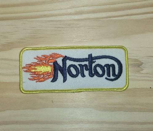 Norton Motorcycle Patch Relic has been stored for decades and measure 2 in wide and the length is 5 in with vibrant colours You will be very happy with the detail
