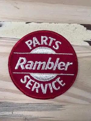 AMC Rambler Parts Service Patch Vintage Mint New Old Stock EXC relic has been stored away for decades never sewn or displayed and measures approximately 3 in circle