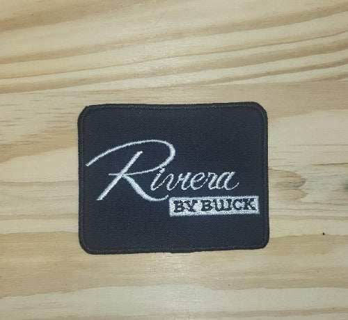 Buick Riviera Patch Script by Buick Black Rectangle Vintage Crest RARE