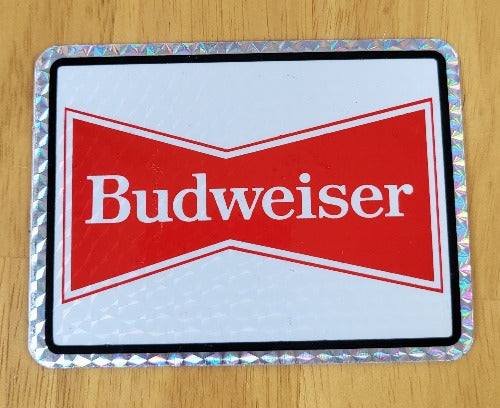 BUDWEISER BEER DECAL TRADIONAL LOGO 1970s Iridescent Vintage Unique Item