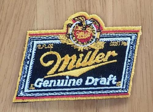 MILLER GENUINE DRAFT Patch Crest Vintage Unique Beer Collectible NOS and in MINT condition.   Traditional label design and look at our other beer and Eclectic Items