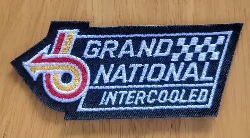GRAND NATIONAL Intercooled Crossflag Logo Vintage Patch Buick Racing