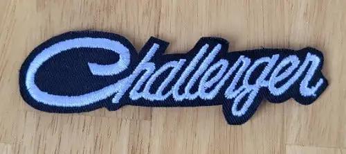 CHALLENGER Patch TRADIONAL Script Lettering Iron on Embroidered Auto NOS. This relic has been stored away from when it was made in different process approx 20+ yrs 