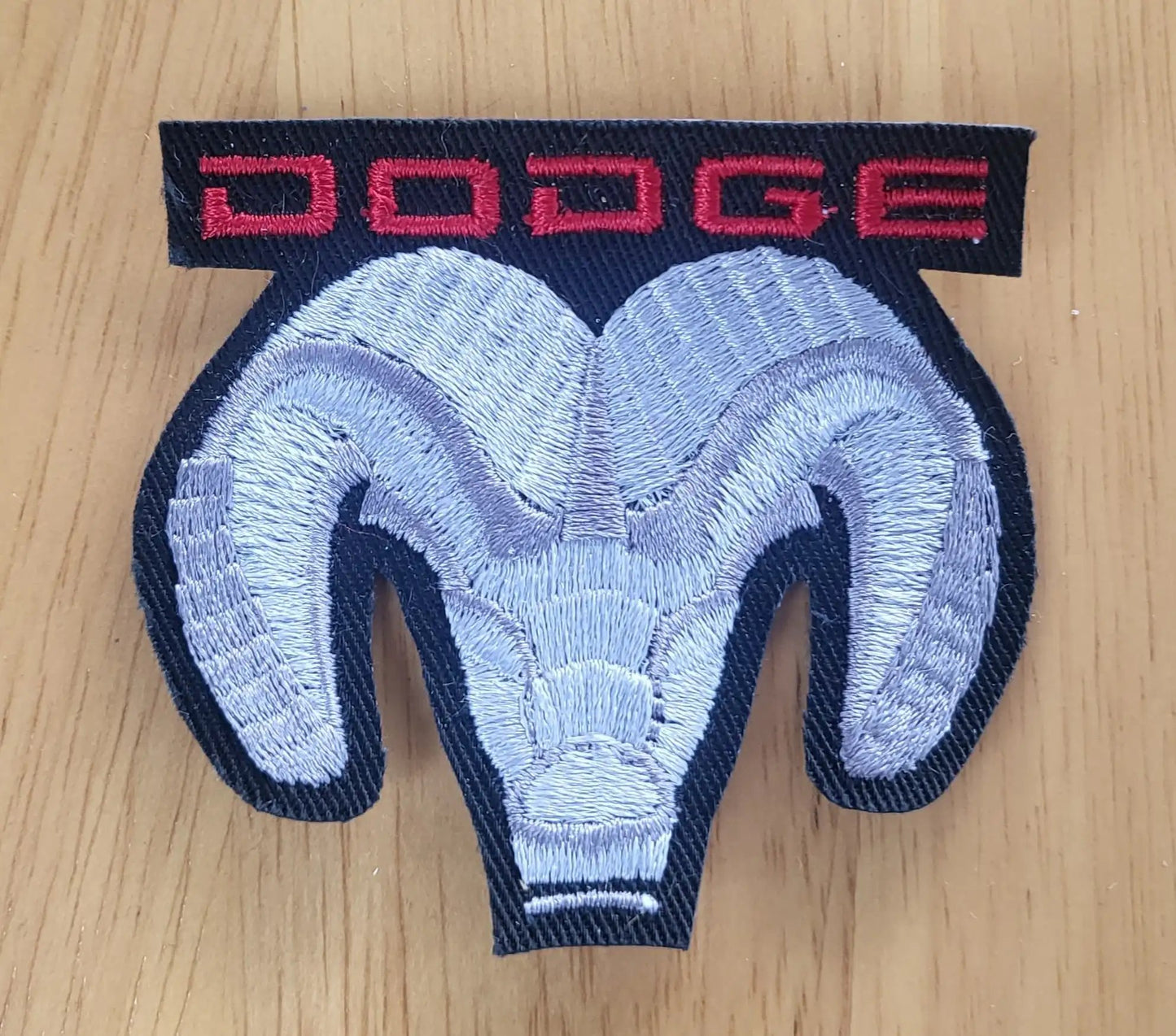 DODGE RAM Head Patch Logo Iron on Embroidered Auto Pickup NOS Detailed This relic has been stored away from when it was made w/different process approx 20+ years ago