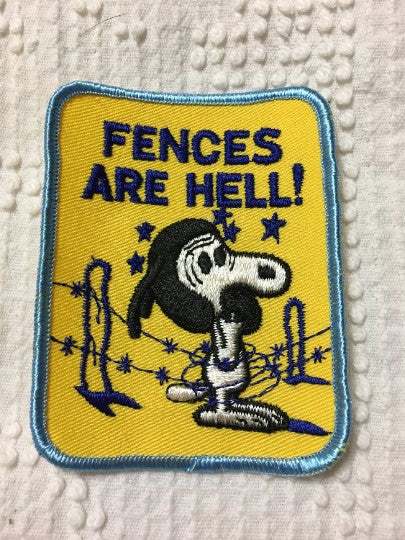 FENCES Are HELL SNOOPY Patch