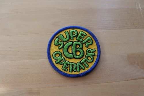 A GREAT item for the retro collector and CB enthusiast in your life. SUPER CB OPERATOR patch Item measures approximately 3 x 3 inches, detailed stitching and in exc