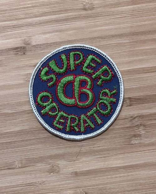 SUPER CB OPERATOR RETRO PATCH 70's , measuring 3 x 3 inches and superb stitching, incredible detail, ahead of its time. Vintage item stored safely away for decades