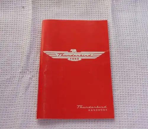 Vintage 1955 FORD THUNDERBIRD Handbook NOS Brochure Manual