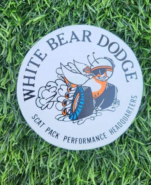 WHITE BEAR DODGE SCAT PACK Decal