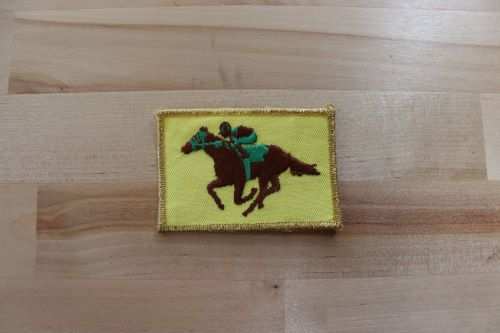 This is a EQUESTRIAN horse racing patch.  Item measures 3.5 x 2 inches and is in great vintage condition.  Perfect for the horse lover out there, only on PG RELICS